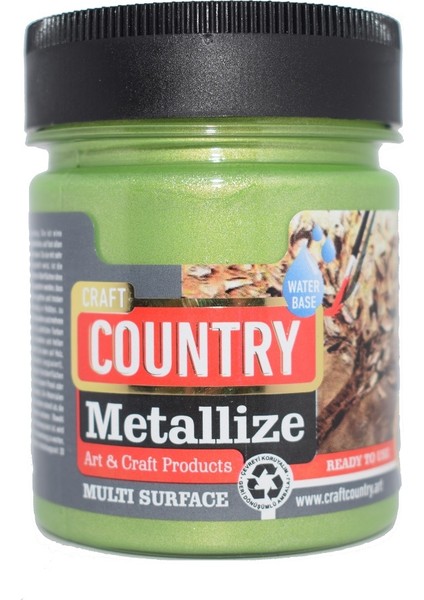 Country Metallize Hobi Boyası 2500 cc 5212 Yeşil