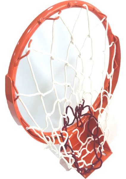 Standart Basketbol Çemberi 45 cm Sabit , Kancalı Ağ Bağlantısı