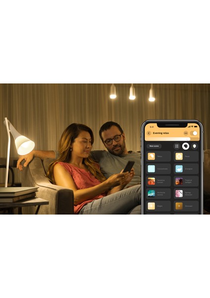 Hue Renkli Akıllı Başlangıç Seti 3'lü Kumandalı E27 Bluetooth