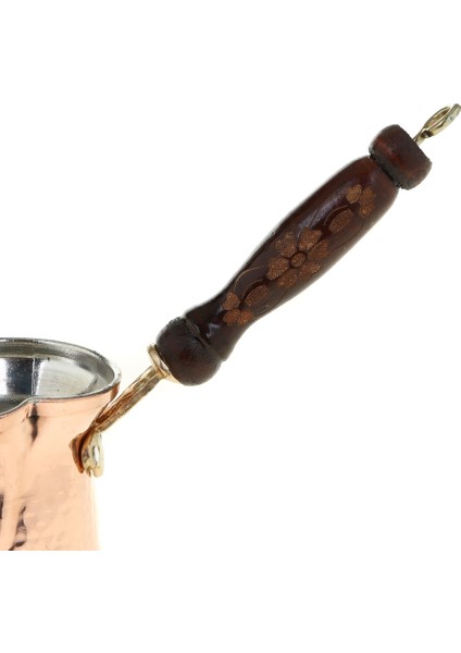 Sultan Bakır Cezve 5'li Takım Ahşap Kulp