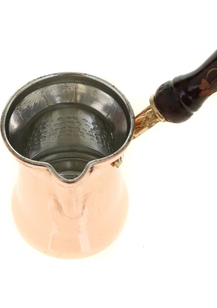 Sultan Bakır Cezve 5'li Takım Ahşap Kulp