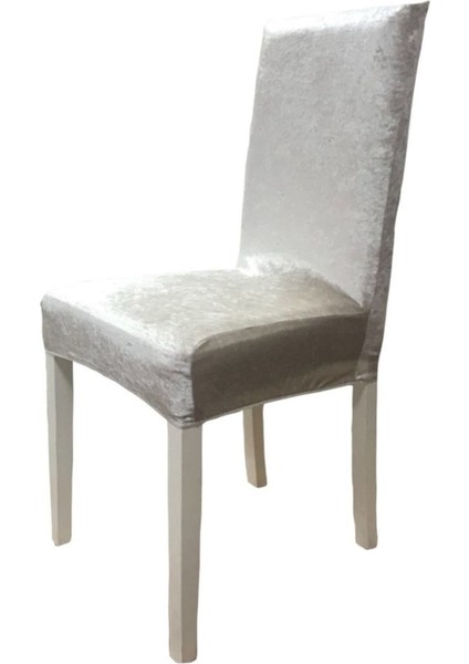 Ipek Kadife Likralı Sandalye Kılıfı 6'lı Set