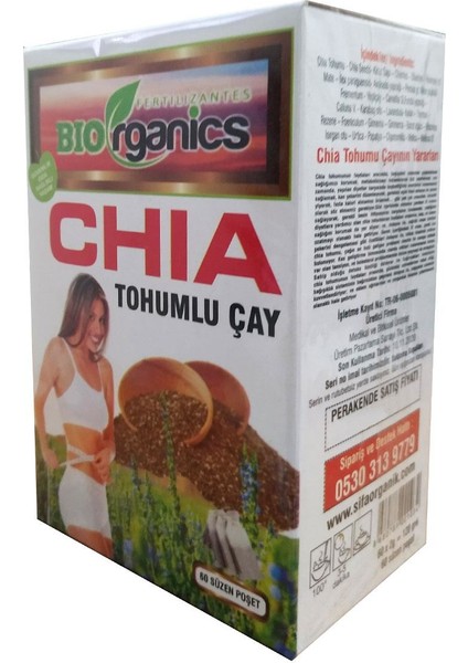 Bi Organics Chia Tohumlu Çay 60 Süzen Poşet