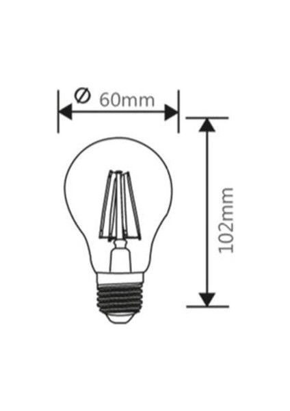 Led Şeffaf Ampul Rustik 7W Sarı Işık Ba38-00723