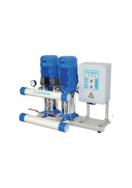 Shm6 B 150/8 Düşey Milli Kademeli Çift Pompalı Hidrofor 4 Kat 40 Daire