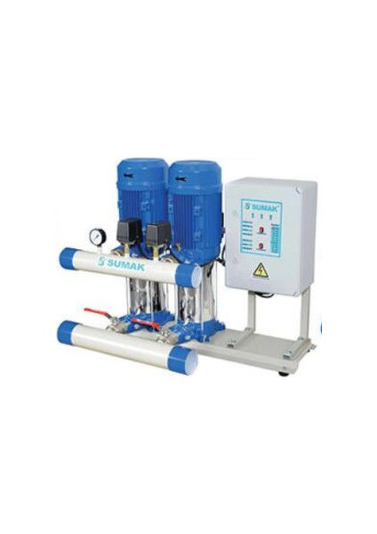 Sht16 B 750/7 Düşey Milli Kademeli Çift Pompalı Hidrofor 25 Kat 56 Daire