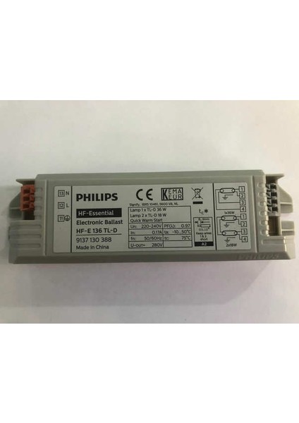 Hf-E 136 Tl-D 1*36-2*18 Elektronik Balast fiyatları