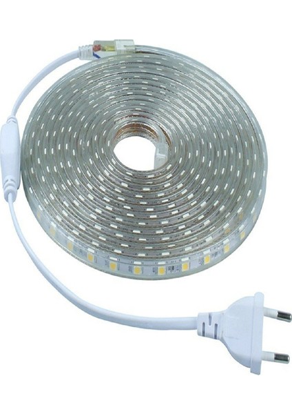 N&D Lighting Flexible Strip Hortum Şerit Led Işık 220 Volt Enerji Fişli 7 m