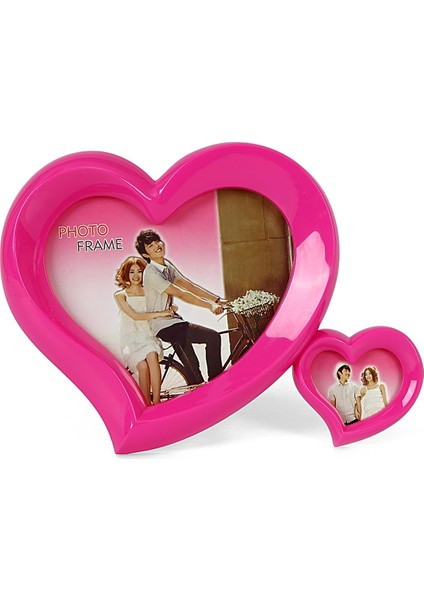 Pembe Kalp Çerçeve 2'li LM7368