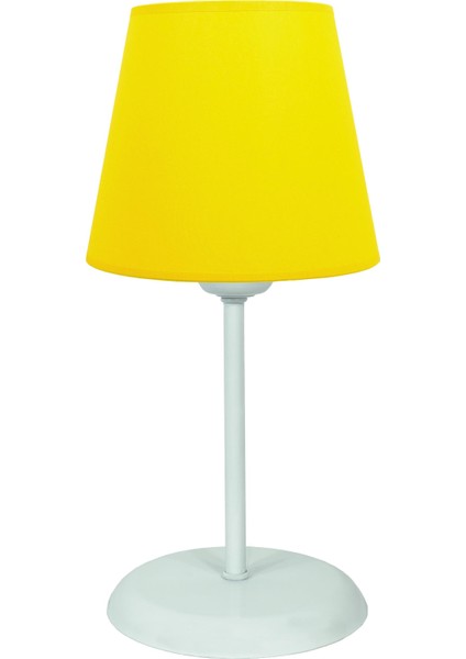 Masa Lambası Kumaş Abajur Sarı