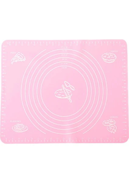 Plastik 40 x 50 cm Silikon Hamur Matı Pembe Renk