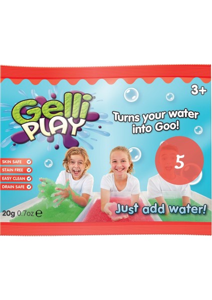 Zimpli Kids Gelli Play Kırmızı Tanışma Boyu 5'li Paket