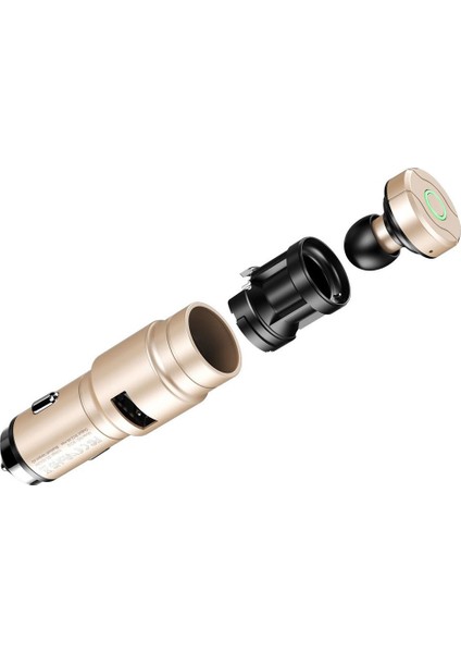 Intelligent Serisi Araç Şarj Cihazı ve Bluetooth Kulaklık Gold CCBKER-0V modelleri