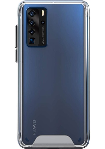 Huawei P40 Kılıf Gard Nitro Şeffaf Silikon+Nano Glass Renksiz