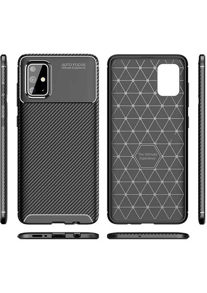 Xiaomi Mi 10 Lite Kılıf Negro Karbon Silikon+Nano Glass Siyah modelleri