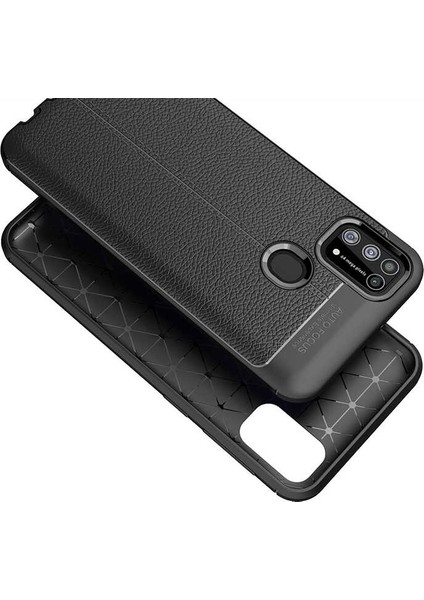 Xiaomi Mi 10 Lite Kılıf Niss Silikon Deri Görünümlü+Nano Glass Siyah modelleri