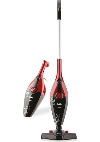 Rody 2 in 1 Dikey Elektrikli Süpürge - Kırmızı - 800 Watt