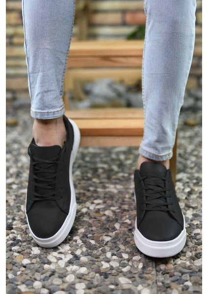 Siyah Beyaz Erkek Sneaker 0012166