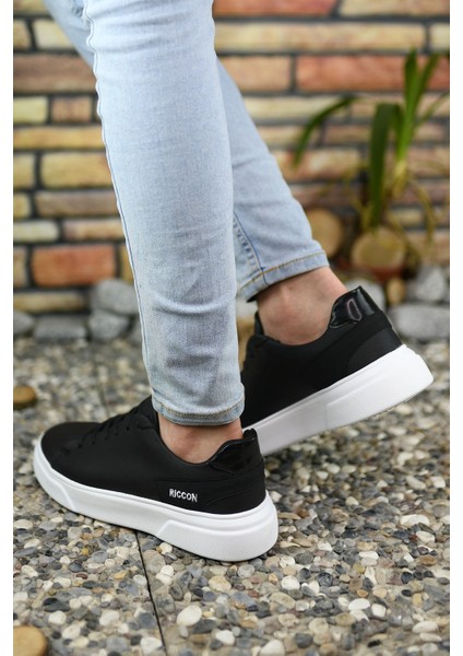 Siyah Beyaz Erkek Sneaker 0012166