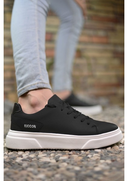 Siyah Beyaz Erkek Sneaker 0012166