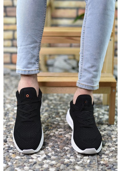 Siyah Beyaz Erkek Sneaker 0012461