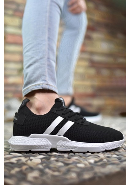 Siyah Beyaz Erkek Sneaker 00122051