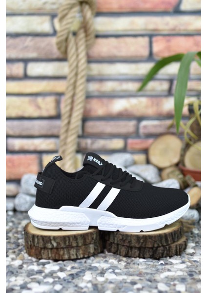 Siyah Beyaz Erkek Sneaker 00122051