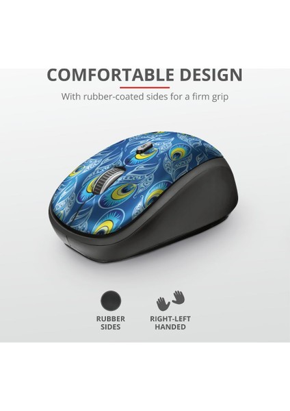 23388 YVI Wireless Mouse Peacock