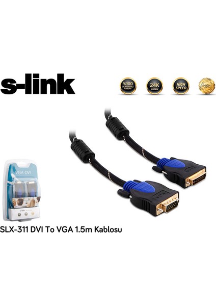 Slx-311 Dvı To Vga 1.5M Kablosu