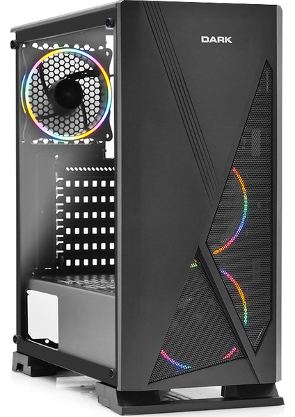 Raider 400W 3x12cm RGB Fanlı, Tempered Glass Cam Panel, USB 3.0 Bilgisayar Kasası (DKCHRAIDER400)