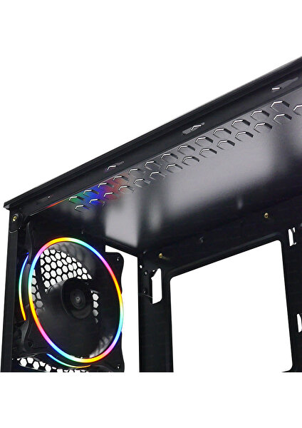 Raider 500W 80+ 3x12cm RGB Fanlı, Tempered Glass Cam Panel, USB 3.0 Bilgisayar Kasası (DKCHRAIDER580BR)