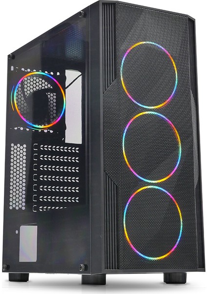 Diamond PRO 500W 4x12cm RGB Full Akrilik Ön ve Yan Panel, USB 3.0 Bilgisayar Kasası (DKCHDIAMONDPROMS500)