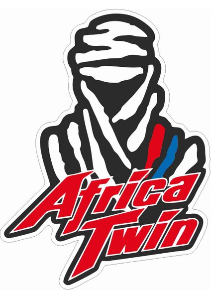 Sticker Atölyesi Africa Twin Dakar Sticker - 14036 Renkli 10 x 13 cm