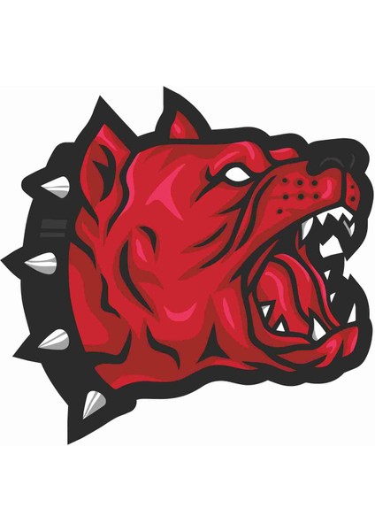 Pitbull Sticker - 17211 Renkli 14 x 13 cm