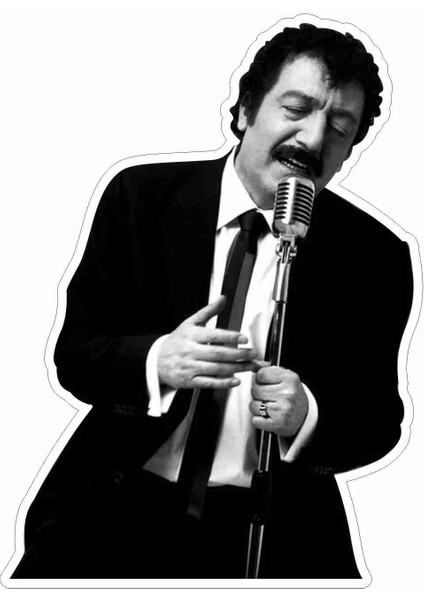 Müslüm Gürses Sticker - 19027 Siyah 8 x 11 cm