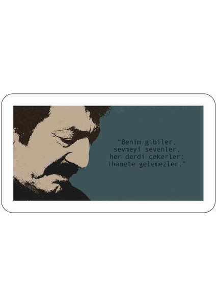 Müslüm Gürses Sticker - 19065 Renkli 12 x 6.5 cm