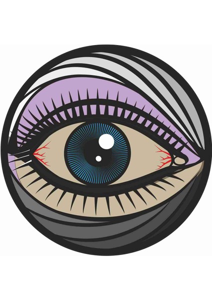 Göz Sticker - 20373 Renkli 13 x 13 cm