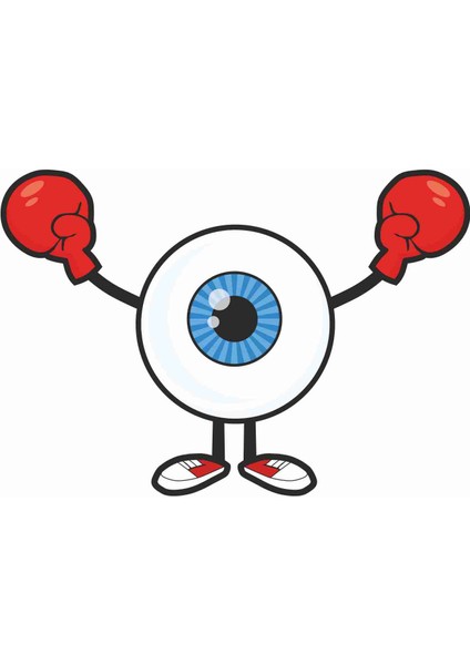 Göz Sticker - 20537 Renkli 12 x 8.5 cm