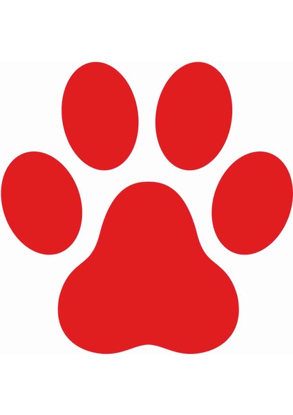 Kırmızı pati Sticker - 17228-5 Kırmızı 8 x 8 cm