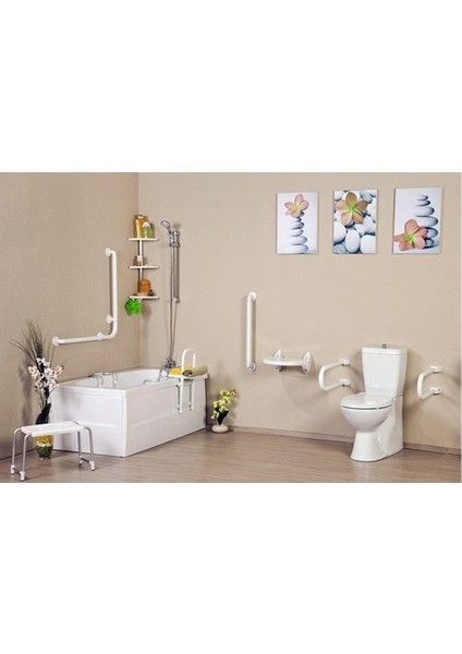 Banyo Oturağı Duvara Monteli Katlanabilir Kv07 Beyaz fırsatları