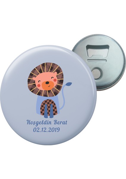 Grafilli Design Hoşgeldin Bebek Kişiye Özel Magnet Açacak - 10 Adet 026