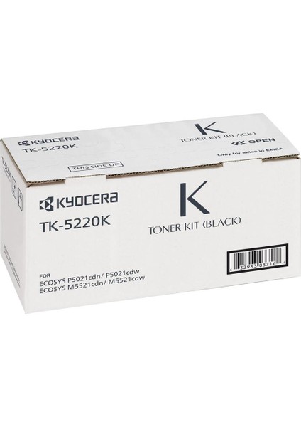 TK-5220BK P5021/M5521 Siyah Toner 1.200 Sayfa 1T02R90NL1