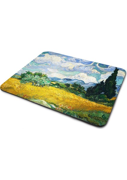 Van Gogh Wheat Field With Cypresses Mouse Pad