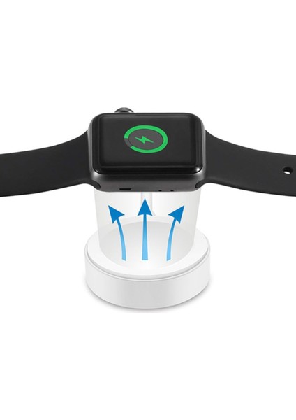 Apple Watch Uyumlu Manyetik Şarj Aygıtlı USB Kablo 1 mt Beyaz
