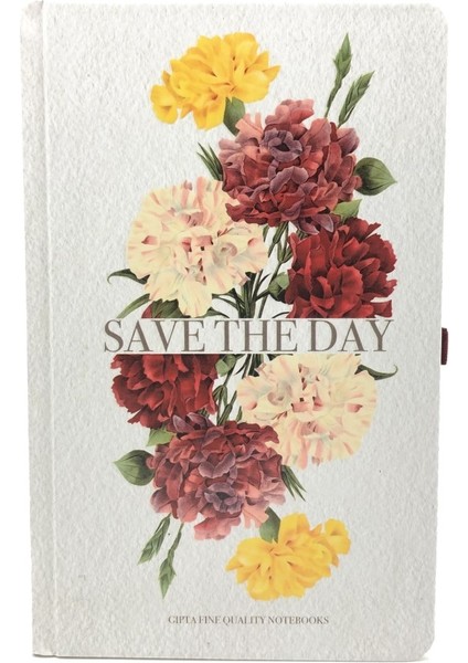 Save The Day Sert Kapak 120 Yaprak Çizgili Notebooks 13 X 21 cm - Karanfiller