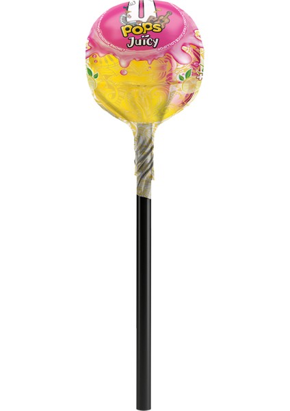 Juıcy - Meyve Sulu Limon-Ahududu, Limon-Elma, Limon-Şeftali Aromalı Lolipop(20G X 24 Adet)