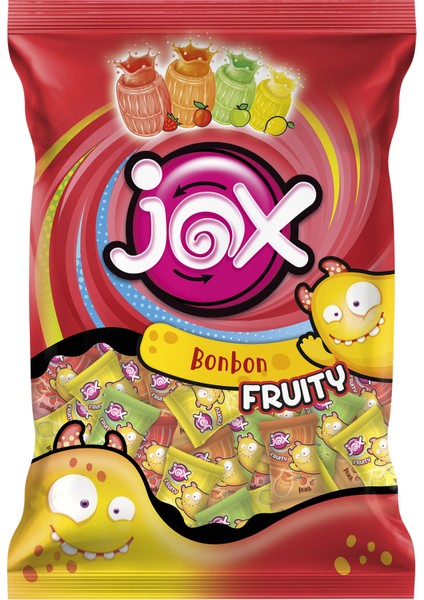 ; Fruity Bonbon Meyve Aromalı Sıvı Dolgulu Bonbon Şeker (5 gr x 200 'lü)