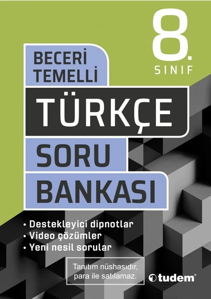 Tudem Yayınları 8. Sınıf Türkçe Beceri Temelli Soru Bankası