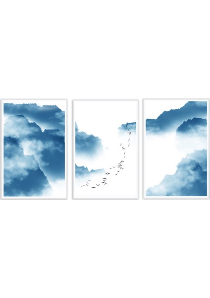 Üçlü Çerçeveli Poster Seti Sky & Birds fiyatları