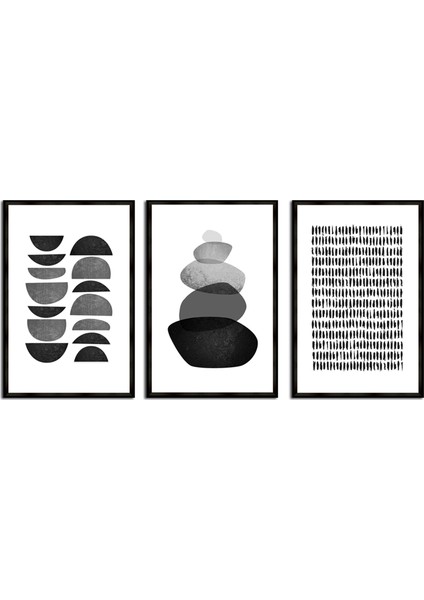 Üçlü Çerçeveli Poster Seti Lines & Stones 2 fiyatları